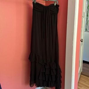 Shulami Black strapless maxi dress.